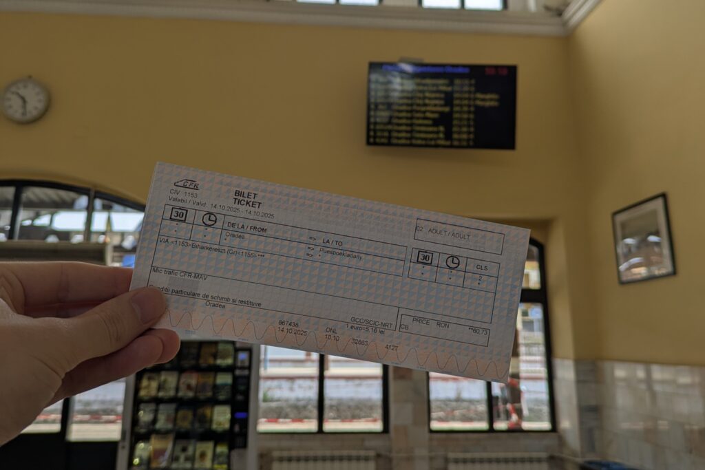oradea-to-debrecen-train-ticket